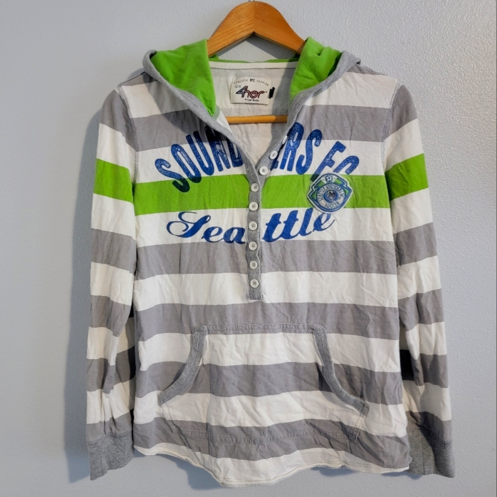 Seattle Sounders long sleeve hooded tee
